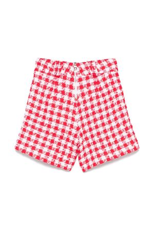 shorts in viscosa rosso BALMAIN PARIS KIDS | BW6A69E0203100RO